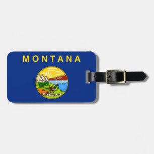 Montana Flag Luggage Tag