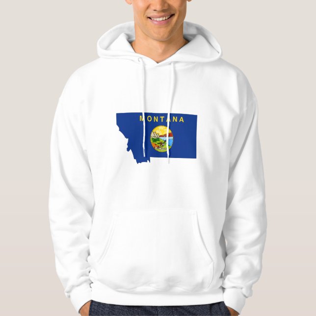 Montana Flag Map Hoodie (Front)
