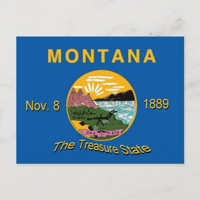 Montana Flag Postcard (Front)