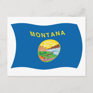 Montana Flag Postcard