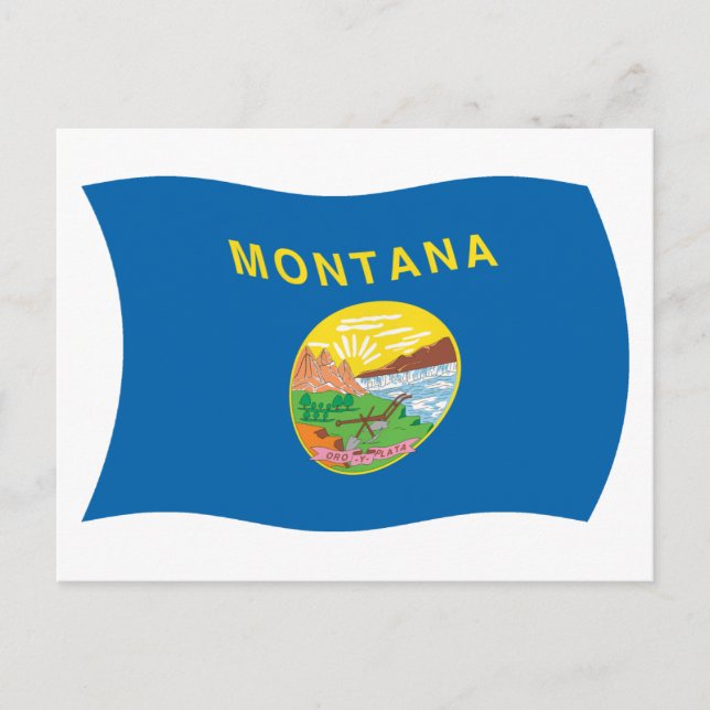 Montana Flag Postcard (Front)