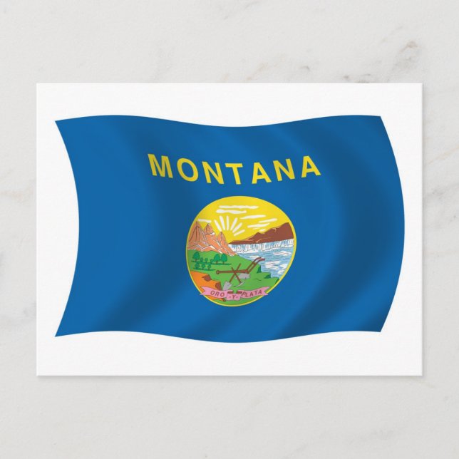 Montana Flag Postcard (Front)