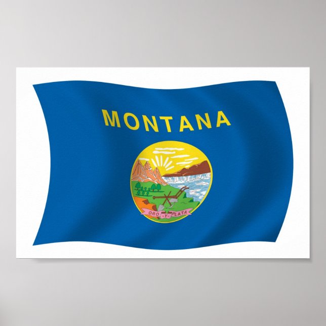 Montana Flag Poster Print (Front)