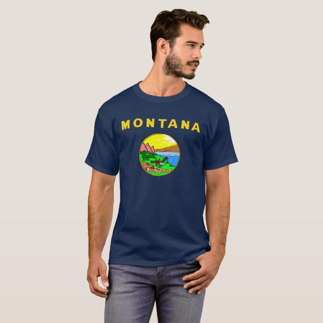 Montana flag T-Shirt (Front Full)