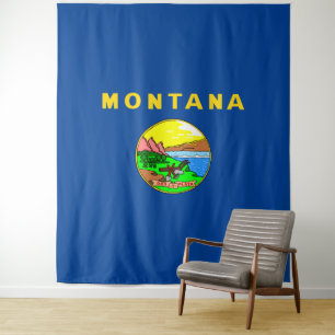 Montana flag tapestry