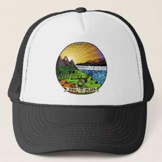 Montana Flag Theme 01 Trucker Hat