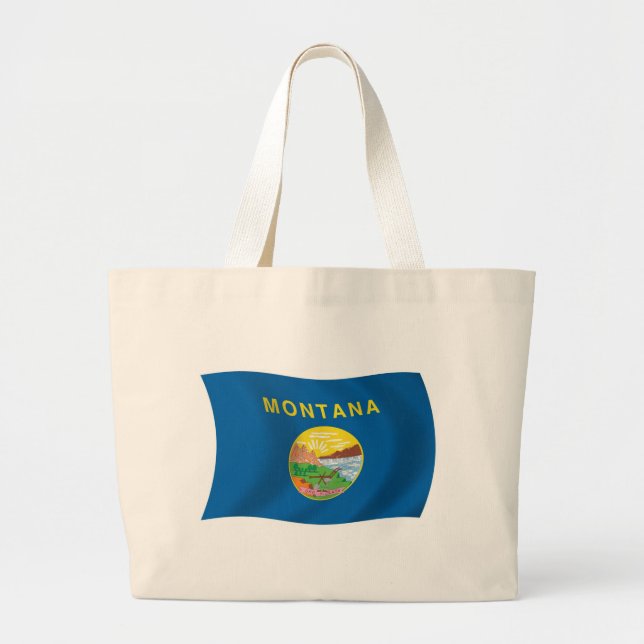Montana Flag Tote Bag (Front)