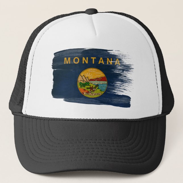 Montana Flag Trucker Hat (Front)