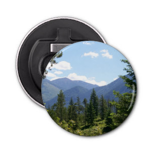 Montana Forest and Mountains Scenic View Bottle Opener