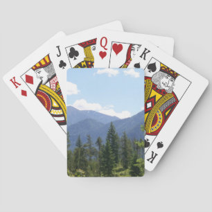 Montana Forest and Mountains Scenic View Playing Cards