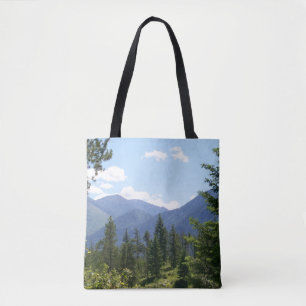 Montana Forest and Mountains Scenic View Tote Bag