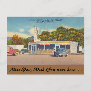 Montana, Frontier Drive-In, Missoula Postcard