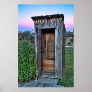 Montana Ghost Town Outhouse Poster