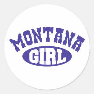 Montana Girl Classic Round Sticker