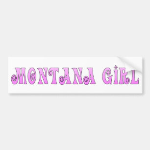 Montana Girl Pink Bumper Sticker