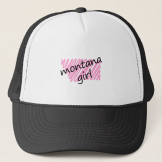Montana Girl with Scribbled Montana Map Trucker Hat