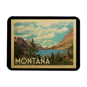 Montana Glacier Park Vintage Travel Magnet