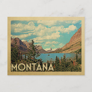 Montana Glacier Park Vintage Travel Postcard