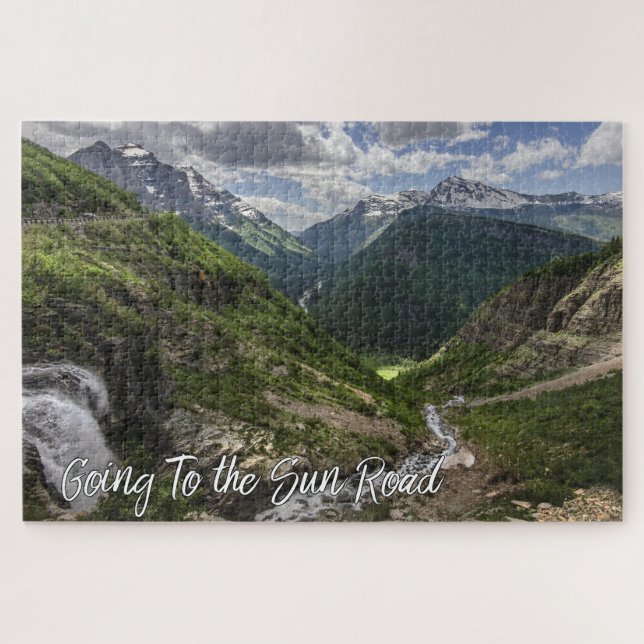 Montana Going to the Sun Scenic Highway Mountains Jigsaw Puzzle (Horizontal)
