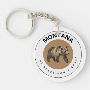 Montana Grizzly Bear Acrylic Keychain