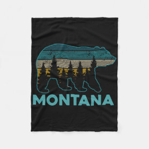 Montana Grizzly Bear Souvenir Fleece Blanket