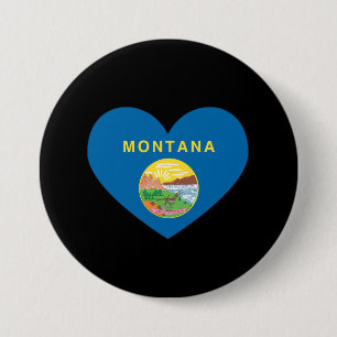 MONTANA HEART DESIGN - .png 7.5 Cm Round Badge