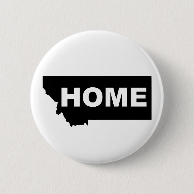 Montana Home Away From State Button Badge Pin (Front)