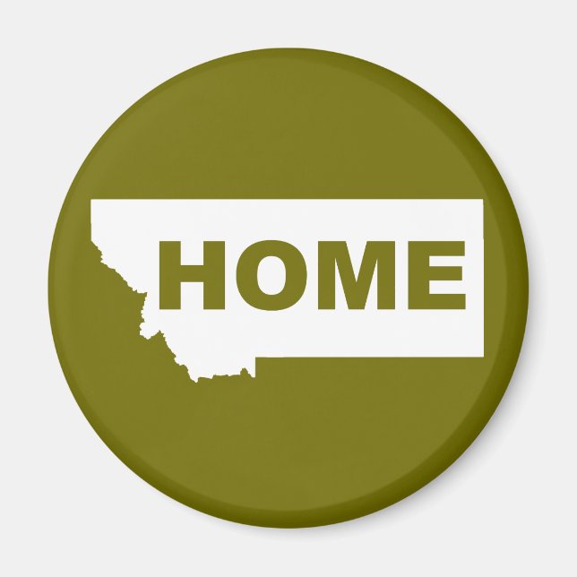 Montana Home Away From State Fridge Magnet (Front)