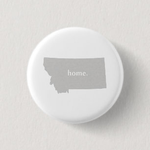 Montana home silhouette state map 3 cm round badge