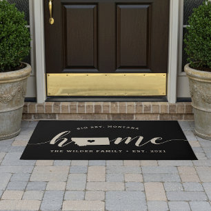 Montana Home State Personalised Doormat