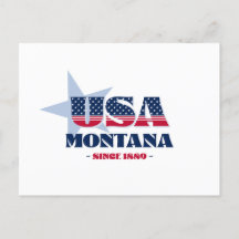 Montana in Red, White, and Blue Postcard