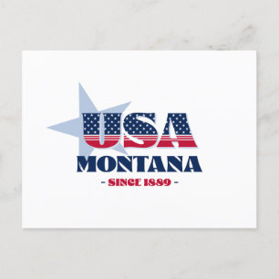 Montana in Red, White, and Blue Postcard
