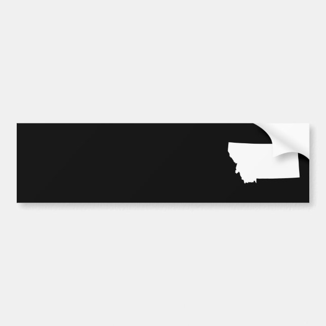 Montana in White and Black Bumper Sticker (Front)