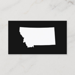 Montana in White and Black Business Card