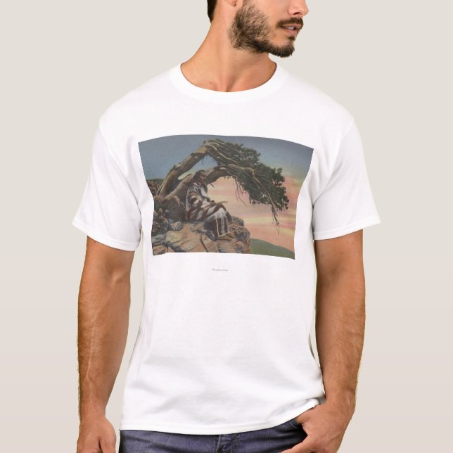 Montana - Indian Chief in Glacier National Park T-Shirt (Front)