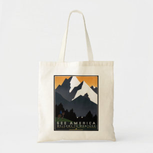 Montana Landscape Art Unedited Vintage Photos Old Tote Bag