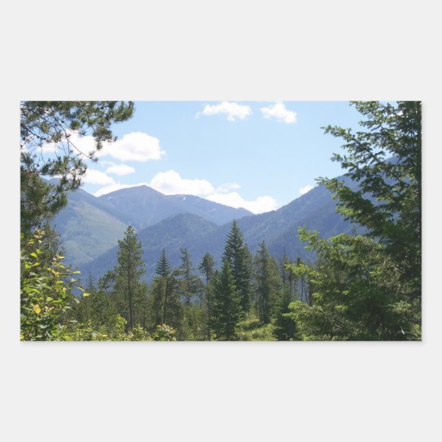 Montana Landscape Scenic View Rectangular Sticker (Front)