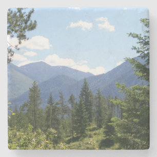 Montana Landscape Scenic View Stone Coaster