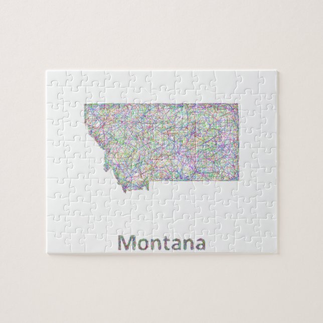 Montana map jigsaw puzzle (Horizontal)