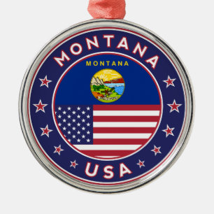 Montana, Montana phone case, Montana sticker, Metal Ornament