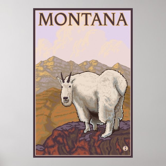 Montana - Mountain Goat Poster (Front)