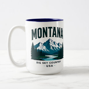 Montana Mountain Heritage Two-Tone Coffee Mug