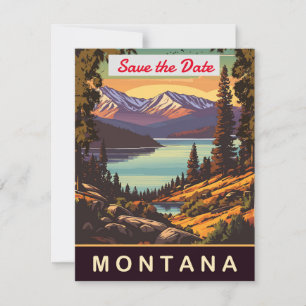 Montana Mountain Lake Wedding Invitation