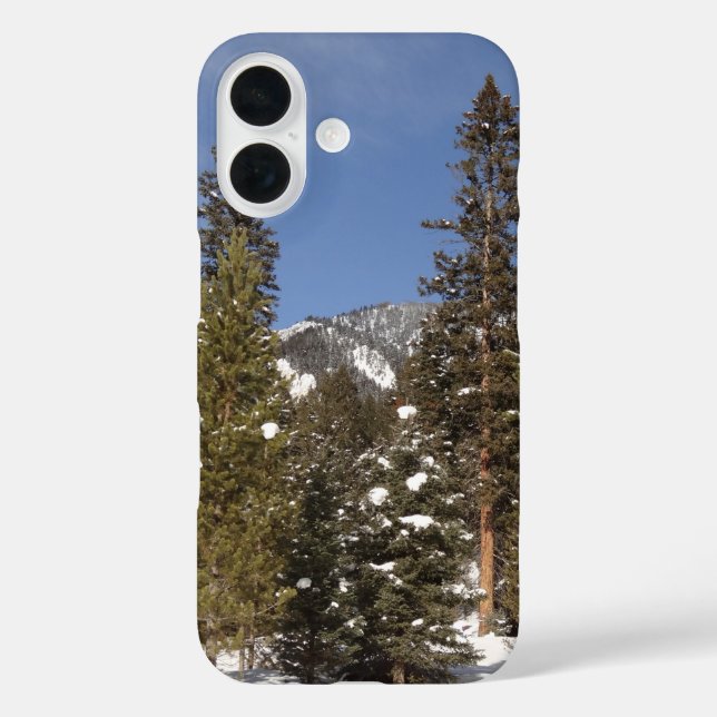 Montana Mountain Trails in Winter Landscape Photo Case-Mate iPhone Case (Back)