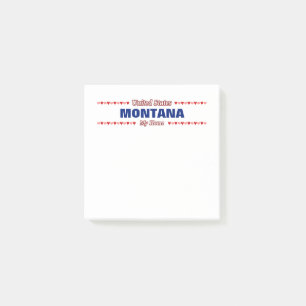 MONTANA - My Home - United States; Hearts Post-it Notes