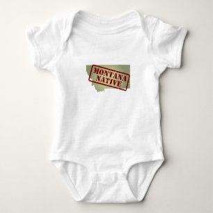 Montana Native Stamped on Map Baby Bodysuit