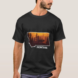 Montana Nature Elk Deer Hunting Hunt Montana Mt Ho T-Shirt