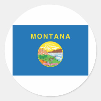 Montana  Official State Flag Classic Round Sticker