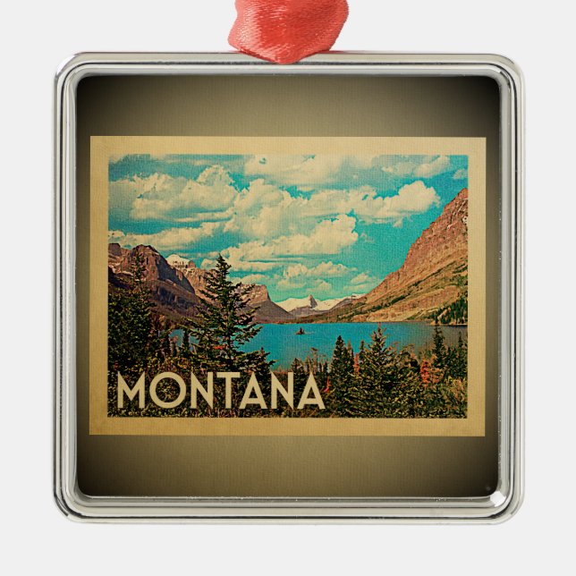 Montana Ornament Vintage Travel (Front)