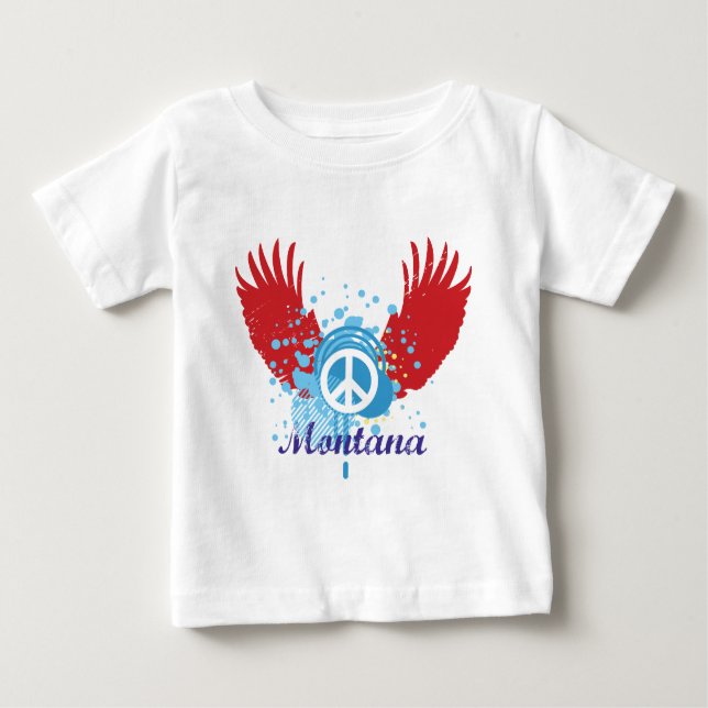 Montana Peace Sign Baby T-Shirt (Front)